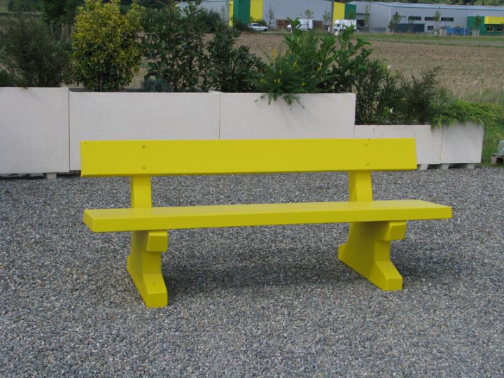 Banc Riviera Béton peint Jaune